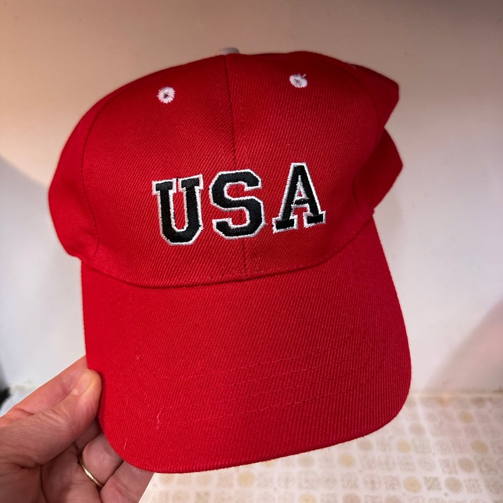 Red USA Baseball Cap